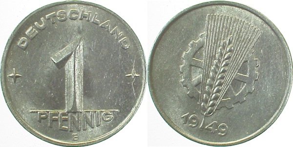 S150149E2.0b 1Pfennig DDR 1949E vz S20 J1501  