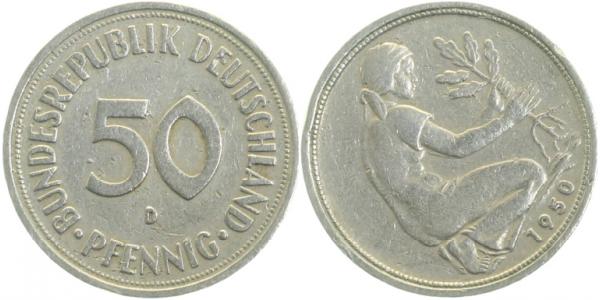 S38450D3.0b 50 Pfennig  1950D ca. S330 ss!! J 384  