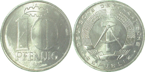 U151085A1.2 10 Pfennig  DDR Jsz -985 bfr/stgl J1510  