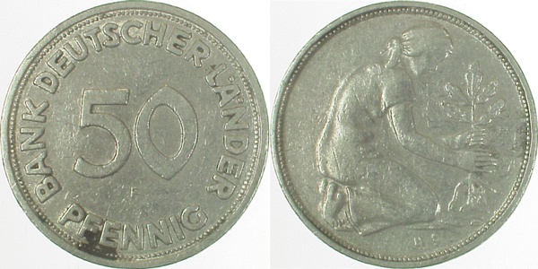 U37949F3.0 50 Pfennig  --49 ss J 379  