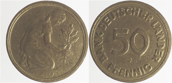 U37949J2.5a 50 Pfennig  BDL 49J Jsz.: nur ---9 J 379  