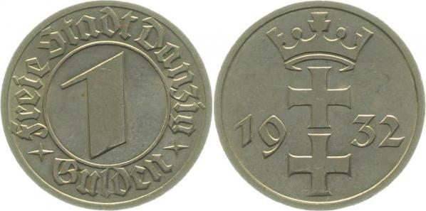 JD1532-~2.0 1Gulden 1932 Danzig vz JD15  