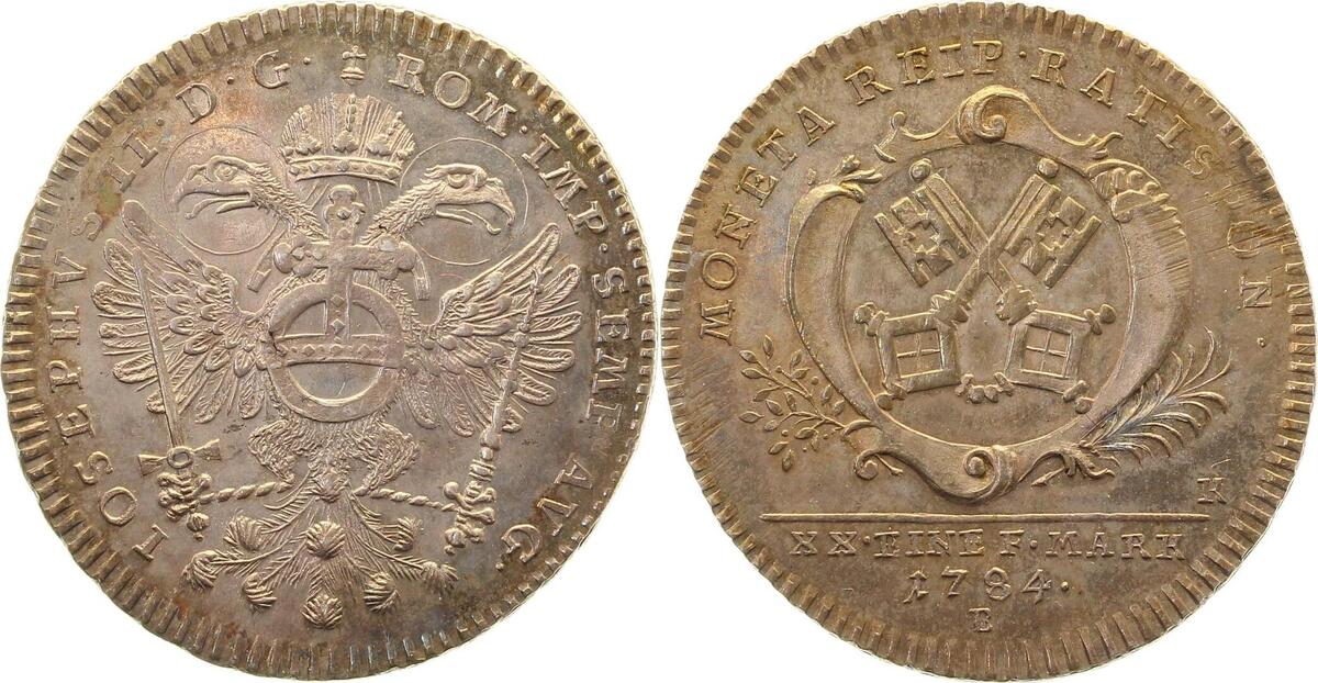 Th-Reg-1784-1.2a-GG   1784 Regensburg, Joseph II, f.stgl, EA schöne Patina ---  
