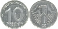 d 150752E~1.5a 10 Pfennig DDR 1952E VS:bfr-/RS:vz+ J1507