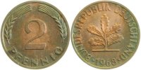 d 0.0 2 Pf 38168G~0.0 2 Pfennig 1968G PP 2530 Exemplare Eisen J 381