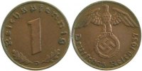 d 2.0 1 Pf 36137D~2.0 1 Pfennig 1937D vz J 361