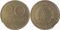     F1511a69-2.8 20Pfennig  DDR 1969 ss+ Zainende J1511a 12,50 EUR Differenzbesteuert nach §25a UstG zzgl. Versand