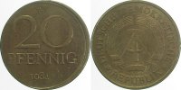 d  P1511b84A2.0 20Pfennig  DDR 1984A WS: D5 vz !!!!!!! J1511b