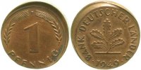 d 5 1 Pf P37649F2.5 1 Pfennig  1949F ss/vz D10, 1. mir bekannte Stück !! J 376