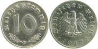 d  PROB375a 10 Pfennig  1947D Eisen Ni plattiert Sch.375M