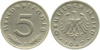 d 5 Pf PROB374b 5 Pfennig 1947D Eisen-nickelplatt. zu Sch.374M-
