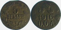 d 5 Heller JN72316T~2.5c 1916T dick ss/vz Zainende!! JN 723