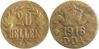 d JN725bb16T~2.5 20Heller 1916T Messing ss/vz JN 725b