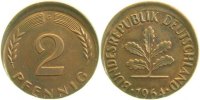  0 2 Pf   P38164G2.0 2 Pfennig  1964G D10 vz J 381 32,00 EUR Differenzbesteuert nach §25a UstG zzgl. Versand