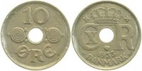 d 10 Öre WELTM-Denmark   Denm. 1935, ohne Riffelrand/ flat edge KM 822.2