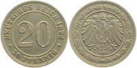 d 01492E~1.3 20Pfennig 1892E prfr/stgl/prfr!! J 014