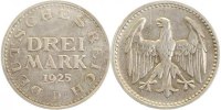 d 3 RM 31225D~3.0b 3 Reichsmark 1925D Kursmünze leichte Kratzer J 312