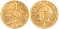 d 1.5 10 Mark 25773E~ Johann Sachsen 1873E vz/st !! 257