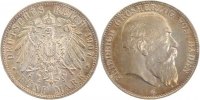 d 03307G~1.1b 5 M Friedrich I Baden prfr/stgl , herrliche Patina !!! J 033