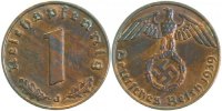 d 1 Pf 36139J~1.2b 1 Pfennig 1939J prfr.sch.Patina J 361