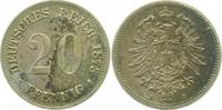 d 00573B~1.8b 20Pfennig 1873B vz+ dunkle Patina J 005