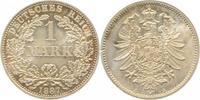 d 00987A~1.1a 1 Mark 1887A prfr/stgl Erstabschlag (EA)! ! kl. Prüfstelle J 009