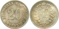 d 00576D~1.5-PAT 20Pfennig 1876D vz/st schöne Patina J 005