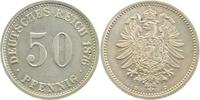 d 00776D~1.5-H 50 Pfennig 1876D vz/st!! J 007