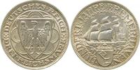 d 1.5 3 RM 32527A~1.5 3 Reichsmark Bremerhaven vz/stgl J 325