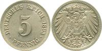 d 5 Pf 01293F~1.1a-H 5 Pfennig 1893F prfr/stg Erstabschlag (EA)! !!! J 012