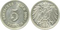 d 5 Pf 012n08G~1.2 5 Pfennig 1908G f.stgl !! J 012