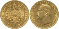 d 27186A~2.3b-H 20 Mark Sachsen-Coburg, Gotha 1886A gutes ss/vz/vz min. Rf. J 272
