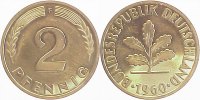 d 0.0 2 Pf 38160F~0.0 2 Pfennig 1960F PP .75 Exemplare J 381