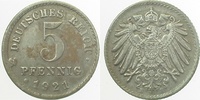 d 2.5 5 Pf 29721E~2.5 5 Pfennig  1921E ss/vz J 297