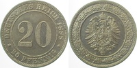 d  00688D~1.5a 20Pfennig  1888D f.prfr VS: Schrift komplett stark doppelt !!! J 006