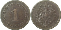 d 1 Pf 00174E~2.5b 1 Pfennig  1874E ss/vz m.kl.Schr.F. J 001