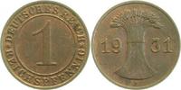 d 2.0 1 Pf 31331F~2.0 1 Pfennig  1931F vz J 313