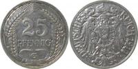     01811G~2.5-V 25 Pfennig  11G ss/vz Münzzeichen doppelt !! J 018 22,00 EUR Differenzbesteuert nach §25a UstG zzgl. Versand