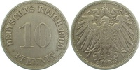 d  013n09G~2.8 10 Pfennig  1909G ss+ J 013