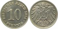 d  013n14D~1.5 10 Pfennig  1914D vz/st J 013