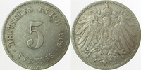 d 2.5 5 Pf 012n09J~2.5 5 Pfennig  1909J ss/vz J 012