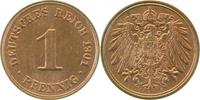  1 Pf   010n01A~1.1b 1 Pfennig  1901A prfr/st Licht.Prägung !!! J 010 18,00 EUR Differenzbesteuert nach §25a UstG zzgl. Versand