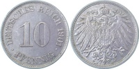 d  013n01J~2.2 10 Pfennig  1901J vz- J 013