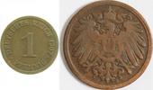  1 Pf   010n07J~3.2-P 1 Pfennig  1907J ss- beide Mzz. deutl. doppelt !! ... 18,00 EUR Differenzbesteuert nach §25a UstG zzgl. Versand