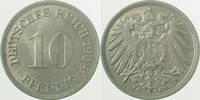 d  013n08G~1.1 10 Pfennig  1908G prfr/stgl !!! J 013