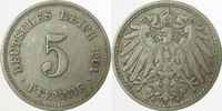 d 2.8 5 Pf 012n01G~2.8 5 Pfennig  1901G ss+ J 012