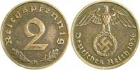 d 2.5 2 Pf 36236D~2.5 2 Pfennig  1936D ss/vz J 362