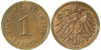 d 1 Pf 01091A~2.5b 1 Pfennig 1891A ss/vz mehrere kl. Fehler J 010