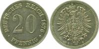     00576C~1.5b-PAT 20Pfennig  1876C vz/stgl l. Zainende, schöne Patina ... 40,00 EUR Differenzbesteuert nach §25a UstG zzgl. Versand