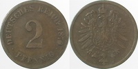 d 2.5 2 Pf 00276H~2.5 2 Pfennig  1876H ss/vz J 002